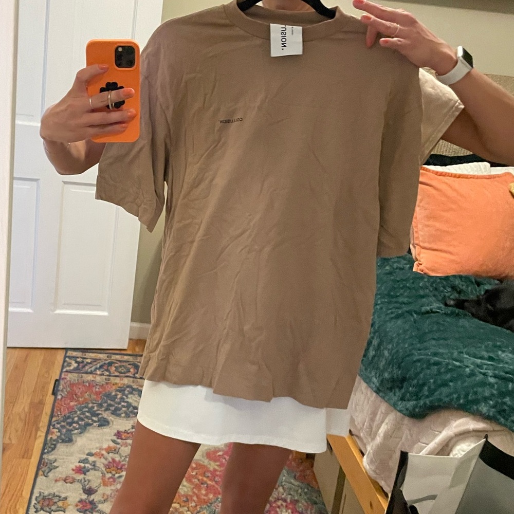 Women’s Mocha Mock Neck Tee